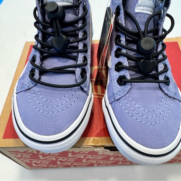 Vans Kids Hi MTE Periwinkle Blue Suede Sneakers Toggle Laces Sz 11 NEW - Picture 4 of 10